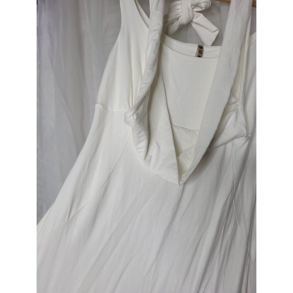 Three Dots dress womens size medium white rayon spandex A line Made In USA - Picture 3 of 6